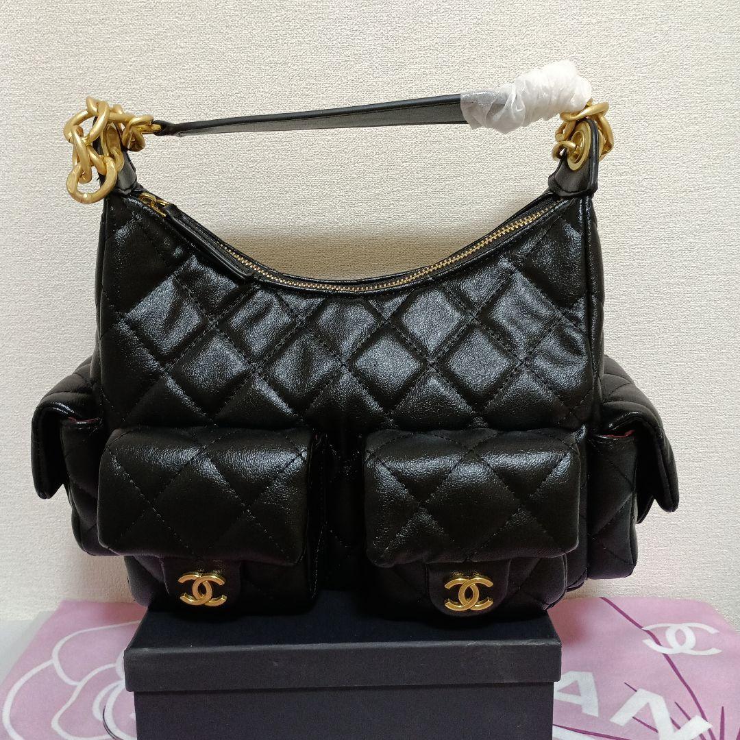 CHANEL ブラック ショルダーバッグ
