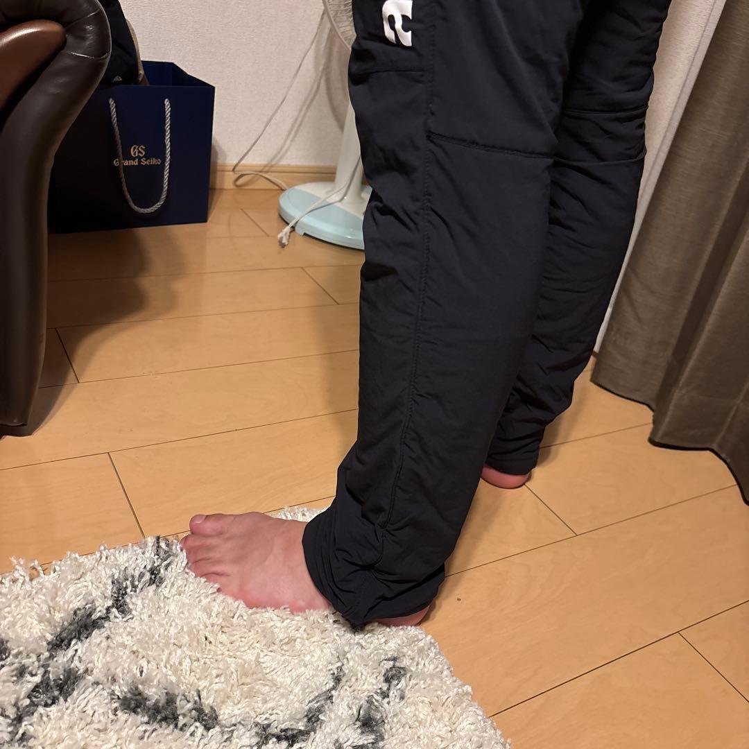 アンパスィ中綿ダウンパンツサイドロゴ