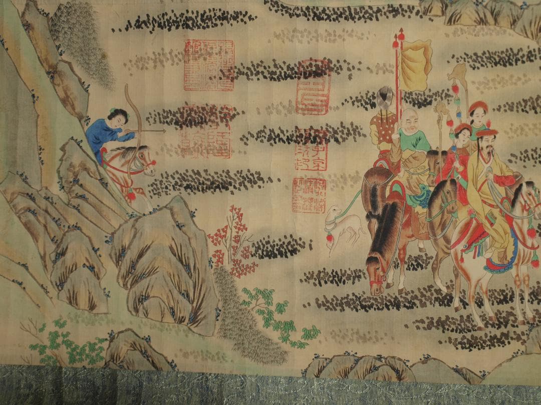 骨董市仕入れ品　中国明時代の掛軸　王宝作 激安骨董品　 BD421A8-2