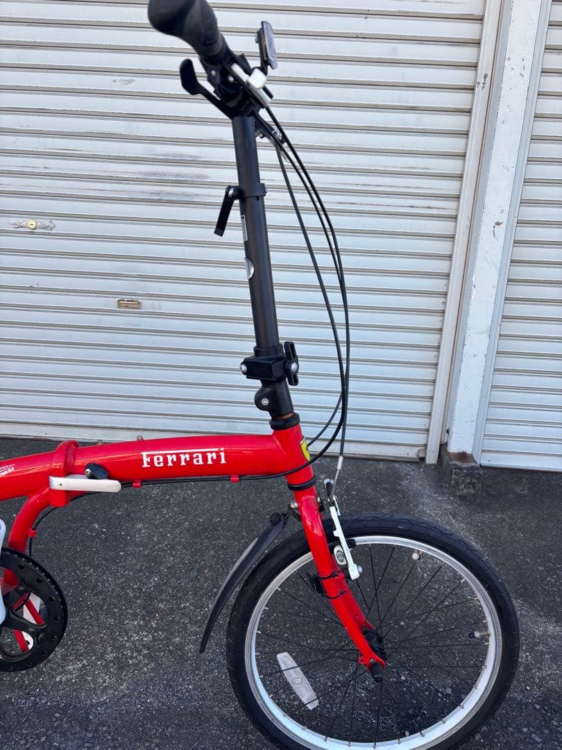 Ferrari 折りたたみ自転車 アルミフレームレッド