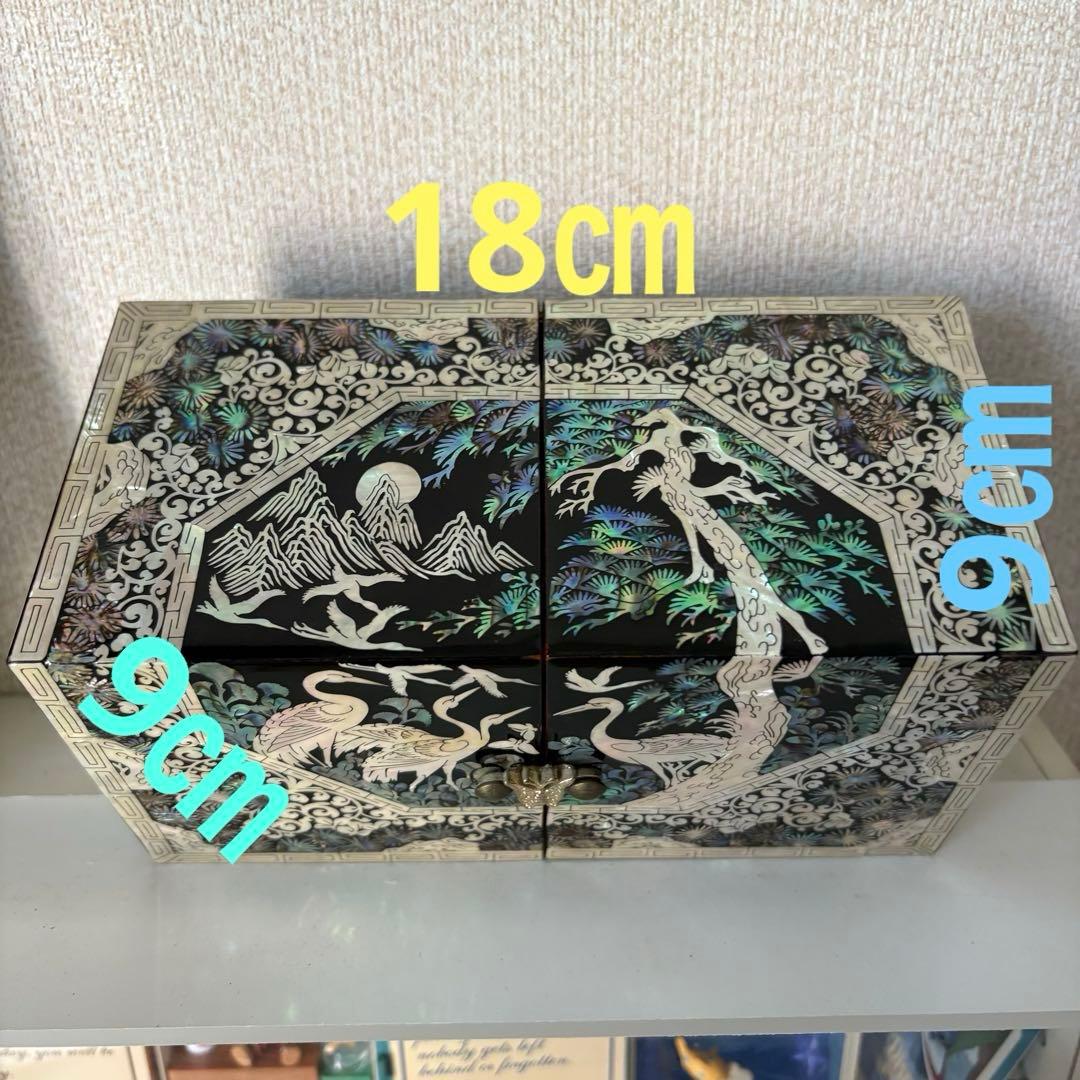 螺鈿細工　韓国工芸品　小物入れ