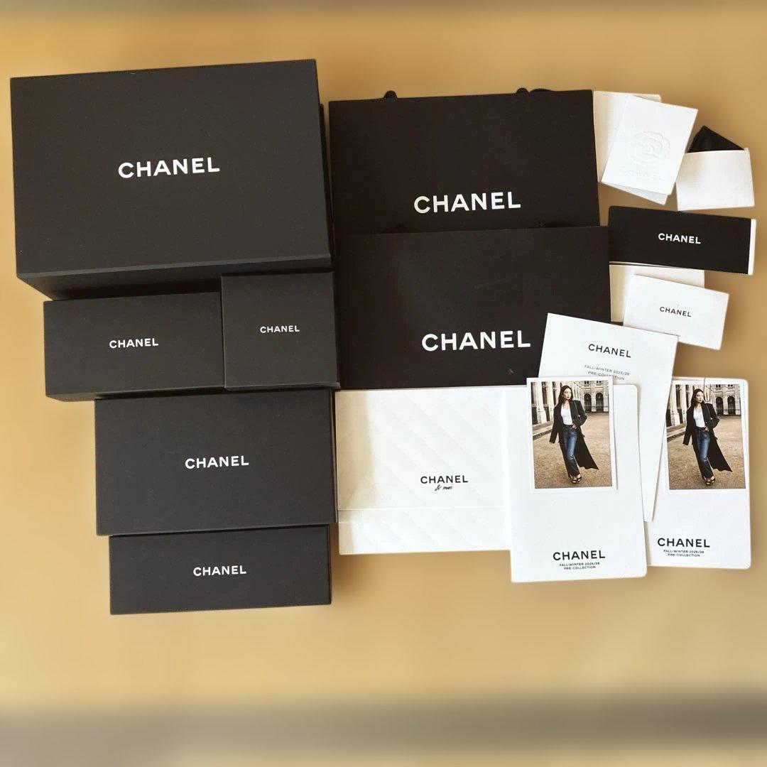 シャネル　ショッパー　空箱　マグネット　説明書　付属品　セット