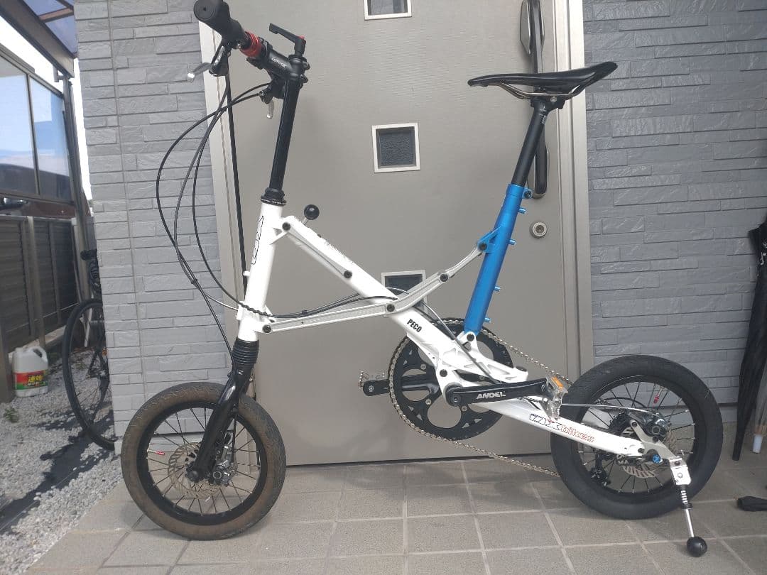 希少 OX PECO 折りたたみ自転車 ホワイト ブルー