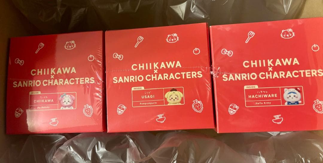 ちいかわ　サンリオキャラクターズ　きらめっこ　マイメロ・ポムポムプリン・キティ