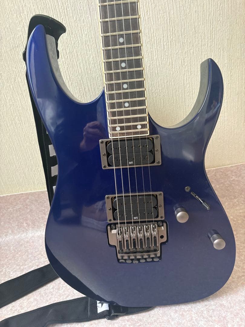 Ibanez エレキギター ダークブルー ストラップ付き　極美品・動作確認済み