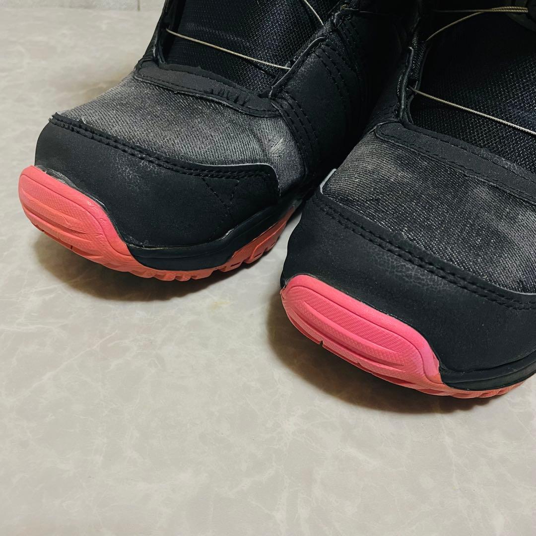 スノーボード　ボア付　BOA ブーツ　23.5cm レディース ピンク ブラック