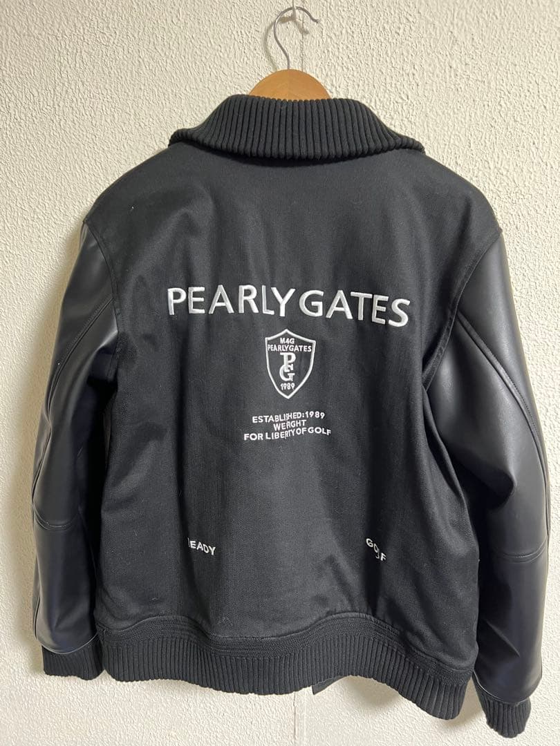 PEARLY GATES ブラックデニム×合皮ジャケット