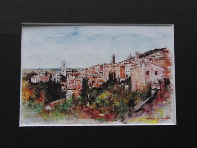 西村直之、【バラ色のアッシジ（サンタ・キアーラ教会より）】