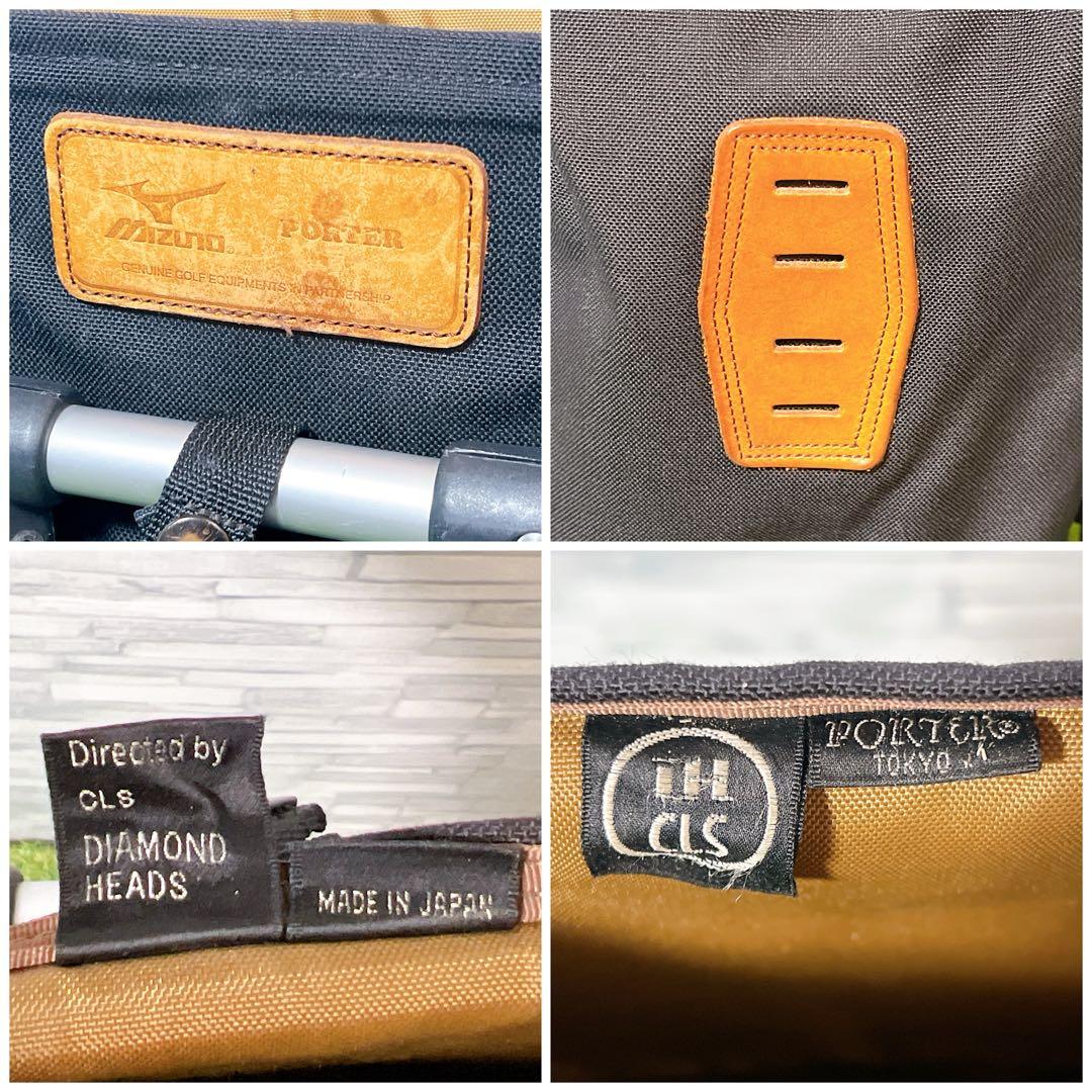 ★ミズノ ポーター キャディバッグ スタンド式 フレームウォーカー ブラック