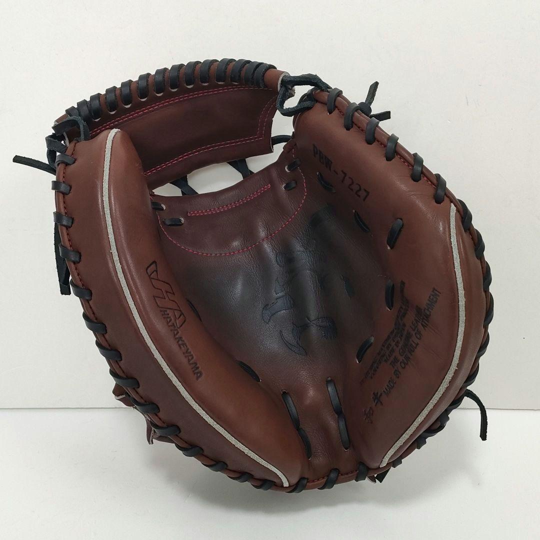 【極美品・ほぼ未使用】ハタケヤマ　硬式用　キャッチャーミット　PBW　和牛革