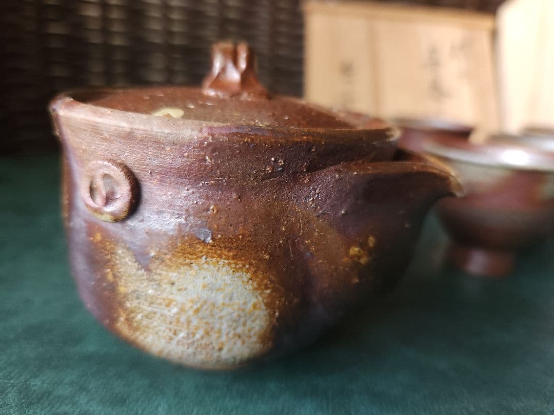 備前焼　宝瓶　茶器揃　煎茶器　共箱　未使用