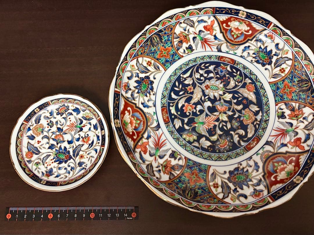 【名窯 喜山作】九谷焼 古伊万里様式 大皿1枚＆小皿5枚（計6点）セット