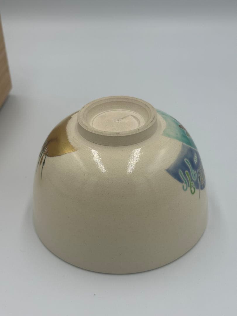 加藤利昇　京焼　仁清写　春兎　茶碗　共箱　略歴付　茶道具