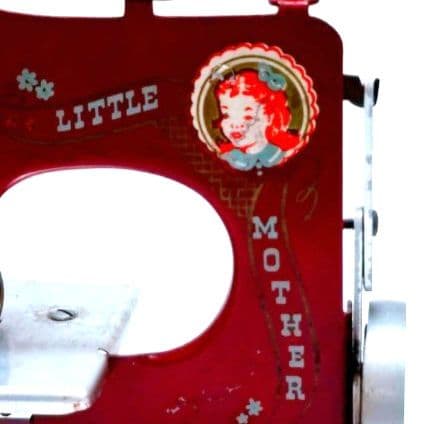 ビンテージ トイミシン リトルマザー 赤 LITTLE MOTHER スチール製