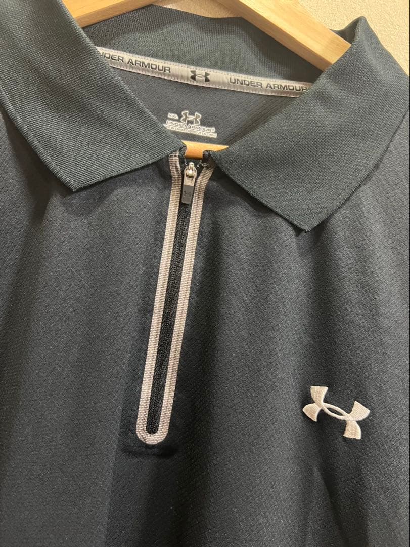 【大きいサイズ】 UNDER ARMOUR ブラックポロシャツ（半袖）