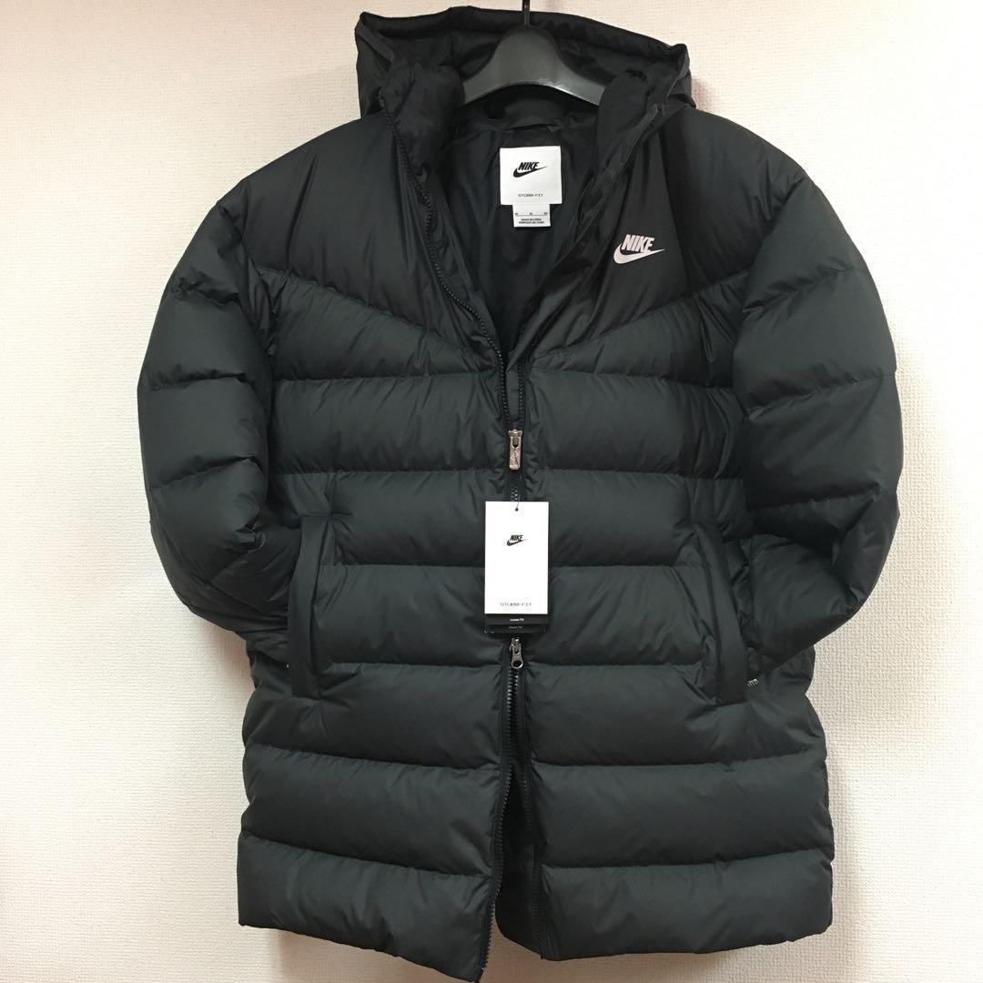 Sナイキ ダウンジャケット ウィンドランナー ダウンコート ベンチコート 黒色
