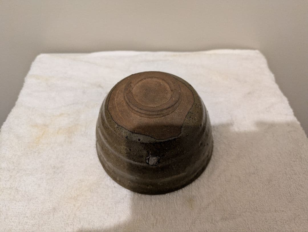 江戸時代　古唐津　三日月高台　茶碗　金直し　時代箱　唐津　時代物