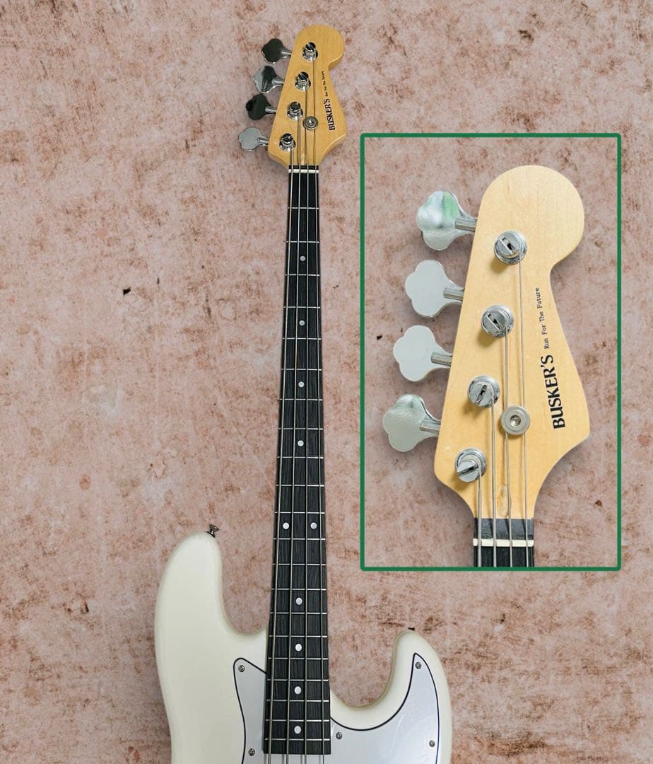 （美品）BUSKER'S BJB-3 LPB ジャズベース ホワイト色 島村楽器