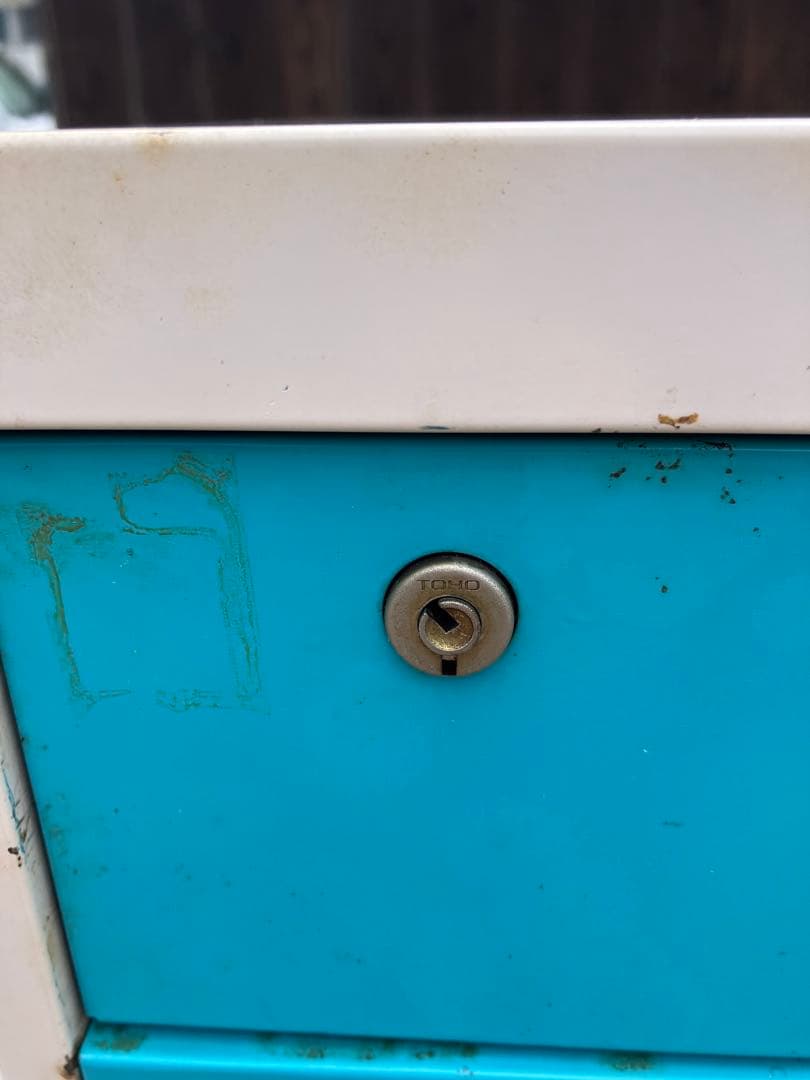 TOHO スチール キャビネット 引き出し 事務用品　レトロポップカラー