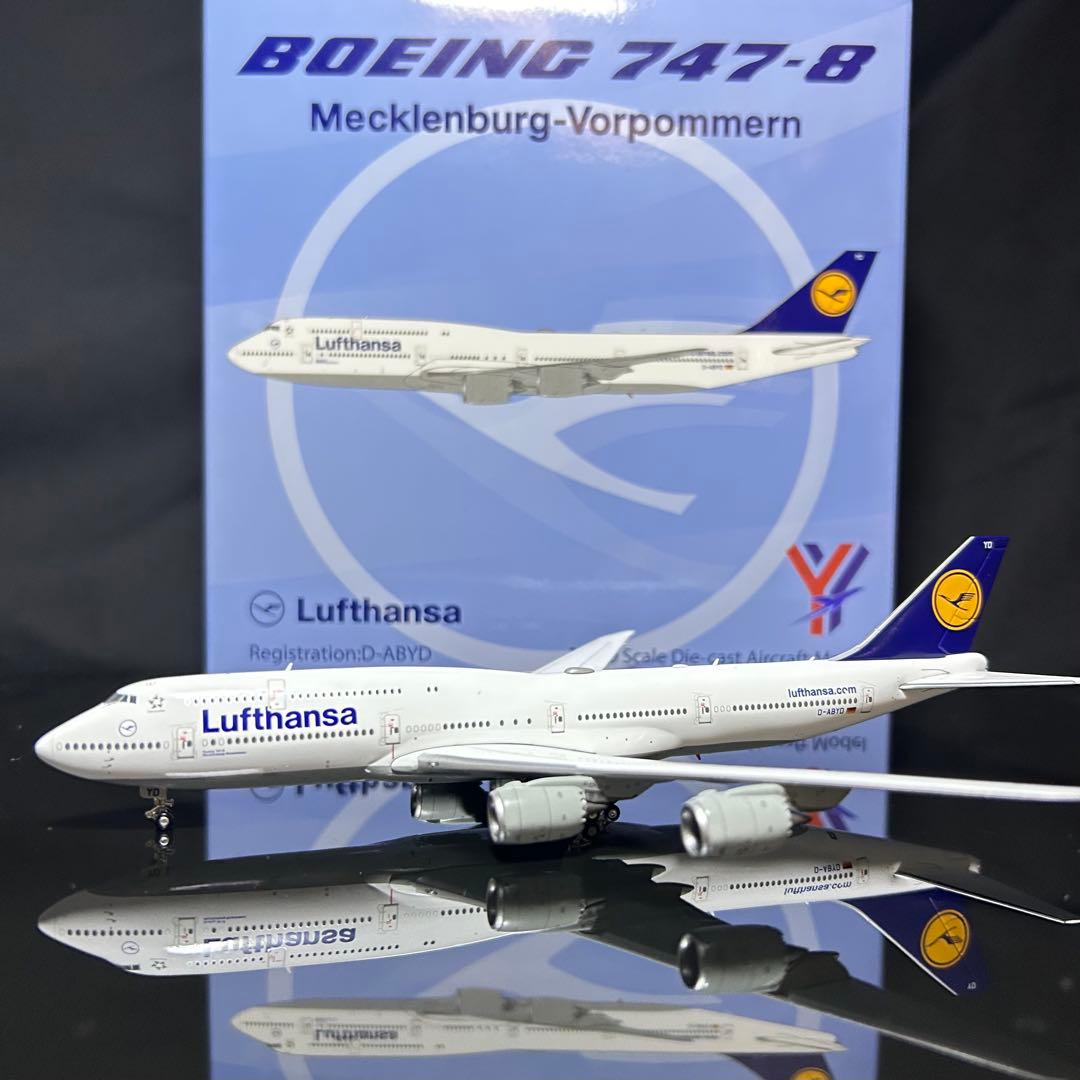YYwings ルフトハンザ B747-8 D-ABYM 1/400 スタンド付