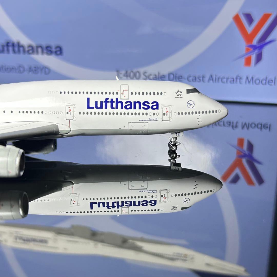 YYwings ルフトハンザ B747-8 D-ABYM 1/400 スタンド付