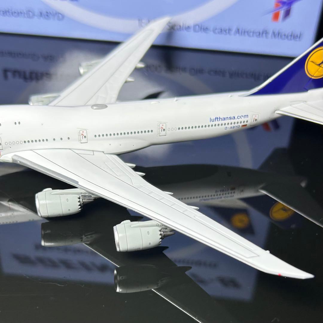 YYwings ルフトハンザ B747-8 D-ABYM 1/400 スタンド付