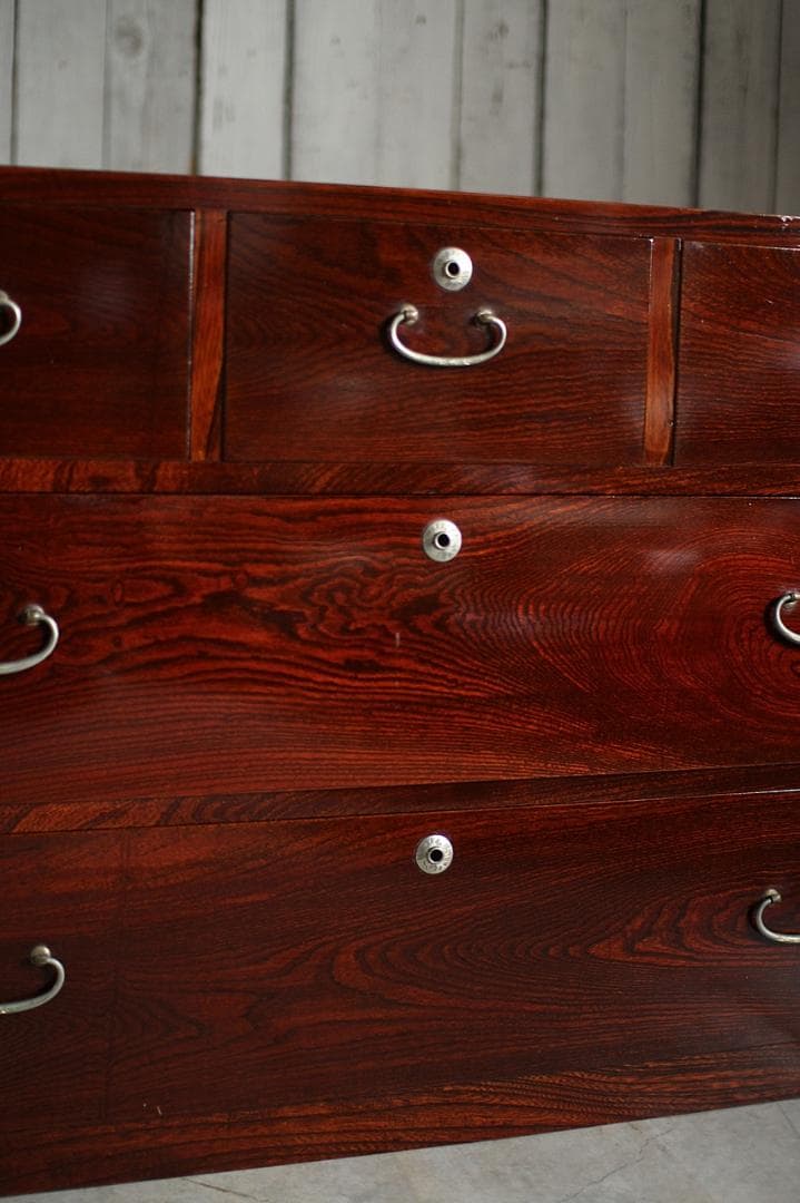 綺麗な前欅の箪笥　引き出し5杯　タンス　収納　古家具　古民家　時代家具
