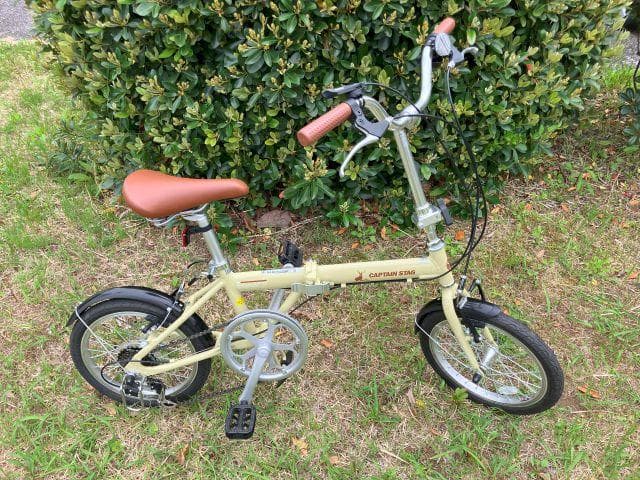 【32】新品同様 CAPTAIN STAG折りたたみ16インチ 外装6段