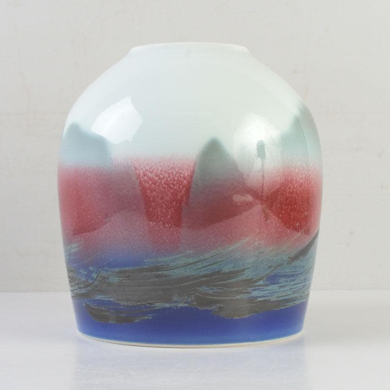 有田焼　前田泰昭作　彩韻　壷　共箱　C　9864A