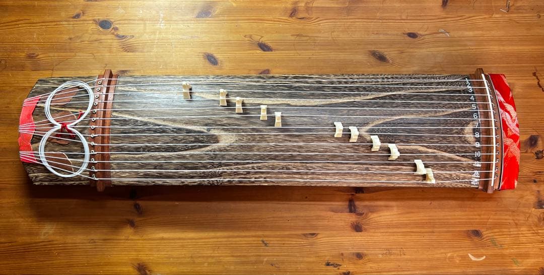 【極美品】全音 文化箏 ゼンオン 和柄カバー付き