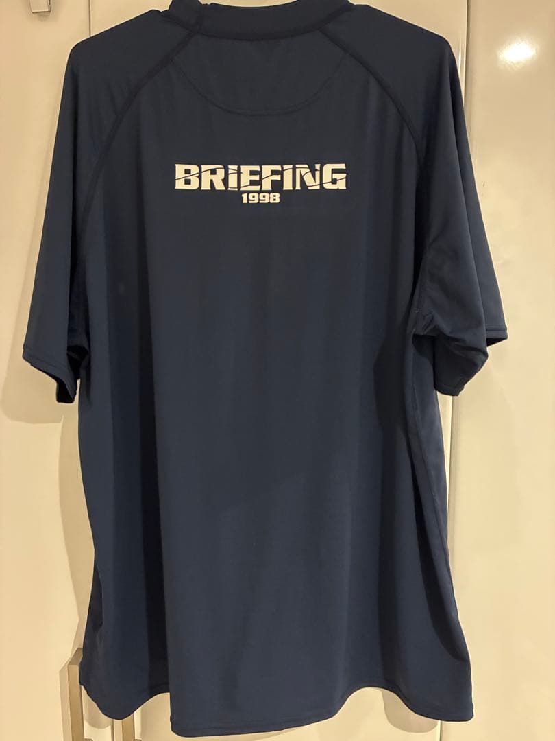 briefing ms mock neck relaxed navy Lサイズ