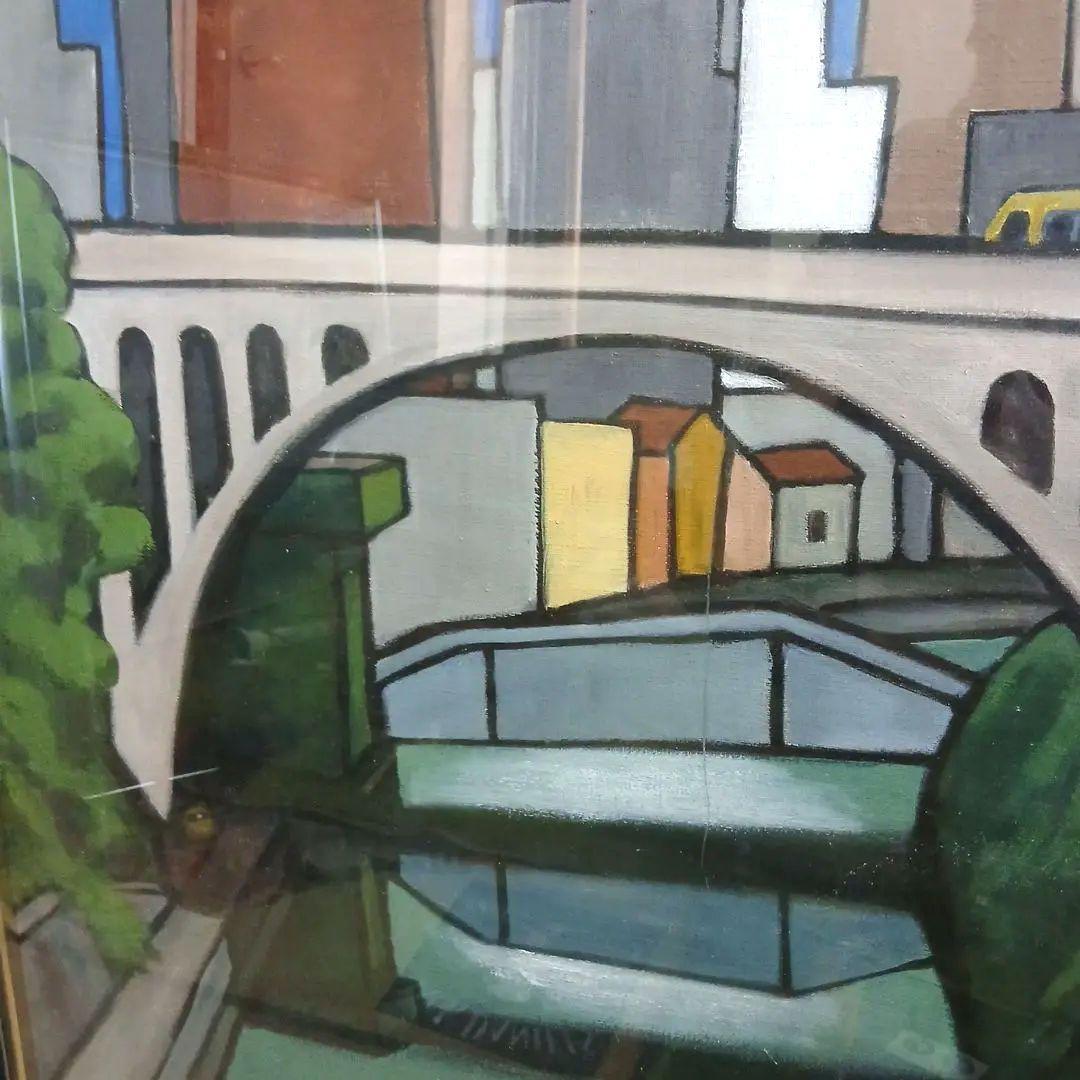 岩本澄孝　油彩画　「お茶の水駅」　F30号