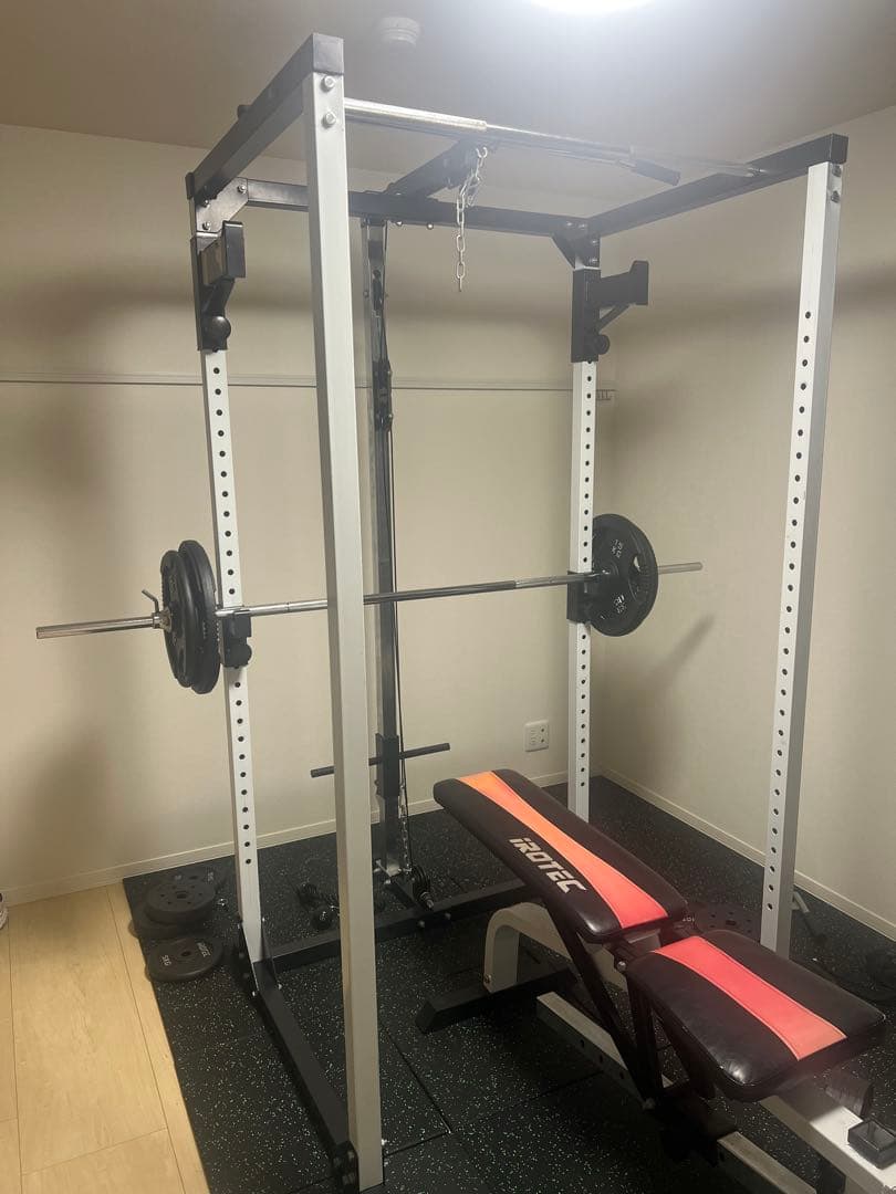 【引き取り限定・まとめ売り】パワーラック＋バーベル＋プレート＋ベンチ＋マット一式