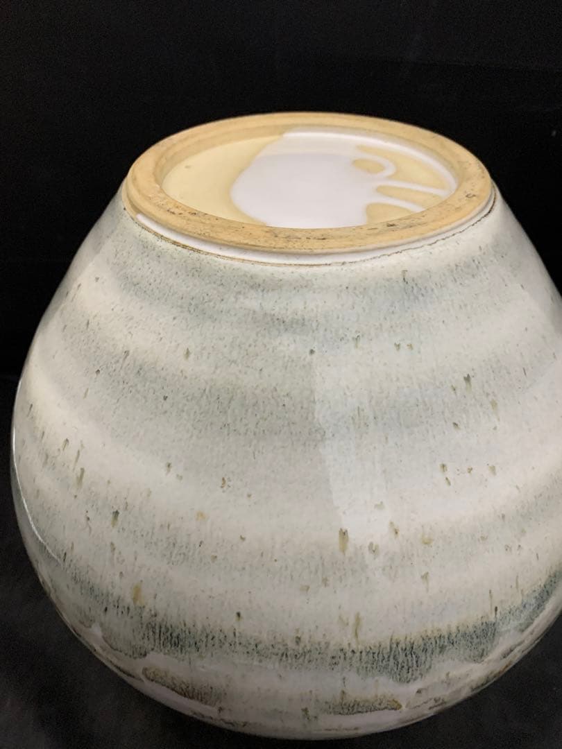 奈良赤膚焼　赤膚山　大塩玉泉　花瓶　壺　花生け　花入　遠州七窯