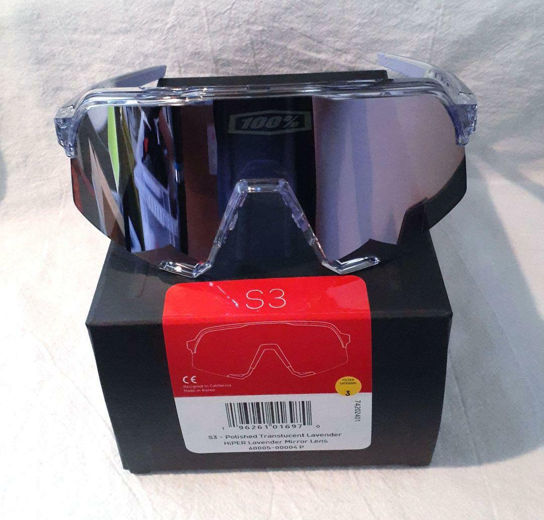 最新版 100% S3 クリア ラベンダー ワンハンドレッド サングラス