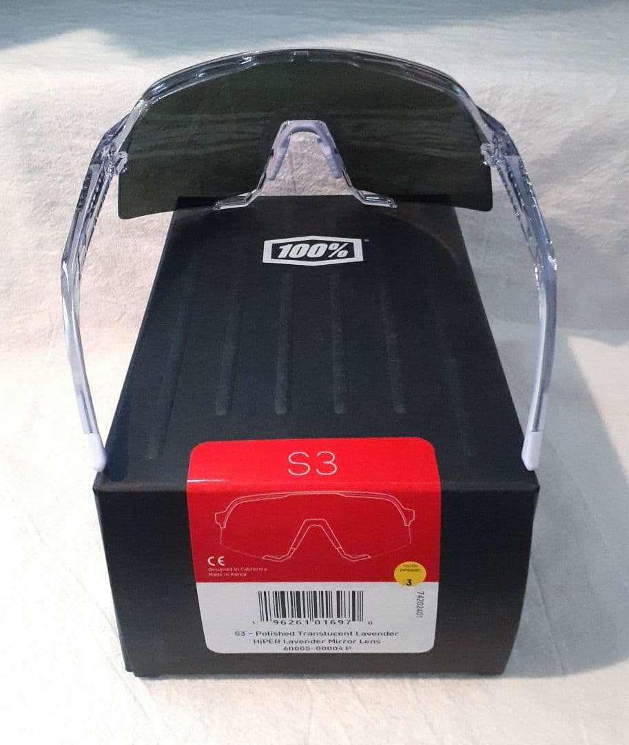 最新版 100% S3 クリア ラベンダー ワンハンドレッド サングラス
