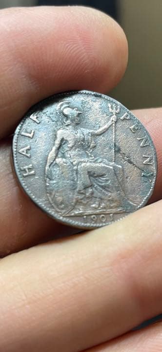 Half penny 1901 年製