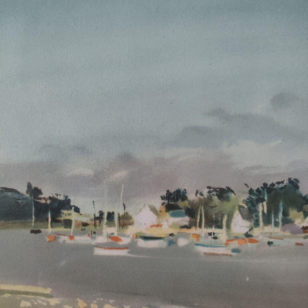 ジャック コキレイJacques Coquillayリトグラフ『モルビ湾嵐の後』