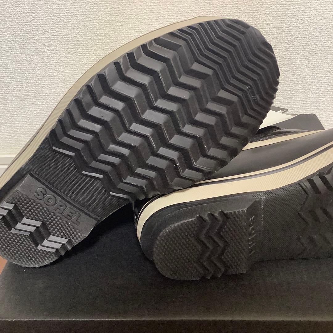 新品　SOREL ソレル　防水ファー　スノーブーツ ブラック　黒　24 スキー