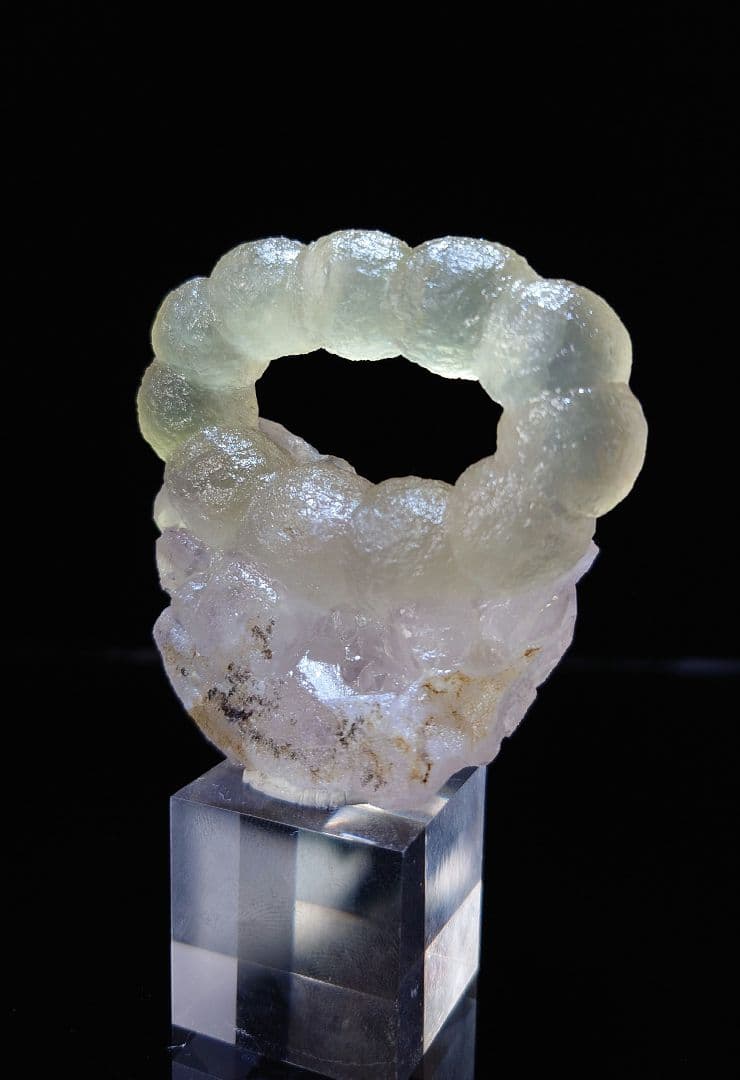 【母岩付き】フローライト リング ポンデリング インド産 原石 鉱石 標本 ②