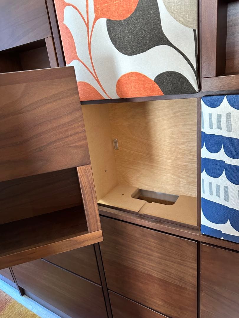 【送料無料】壁面収納 ウォールナット材 高級家具