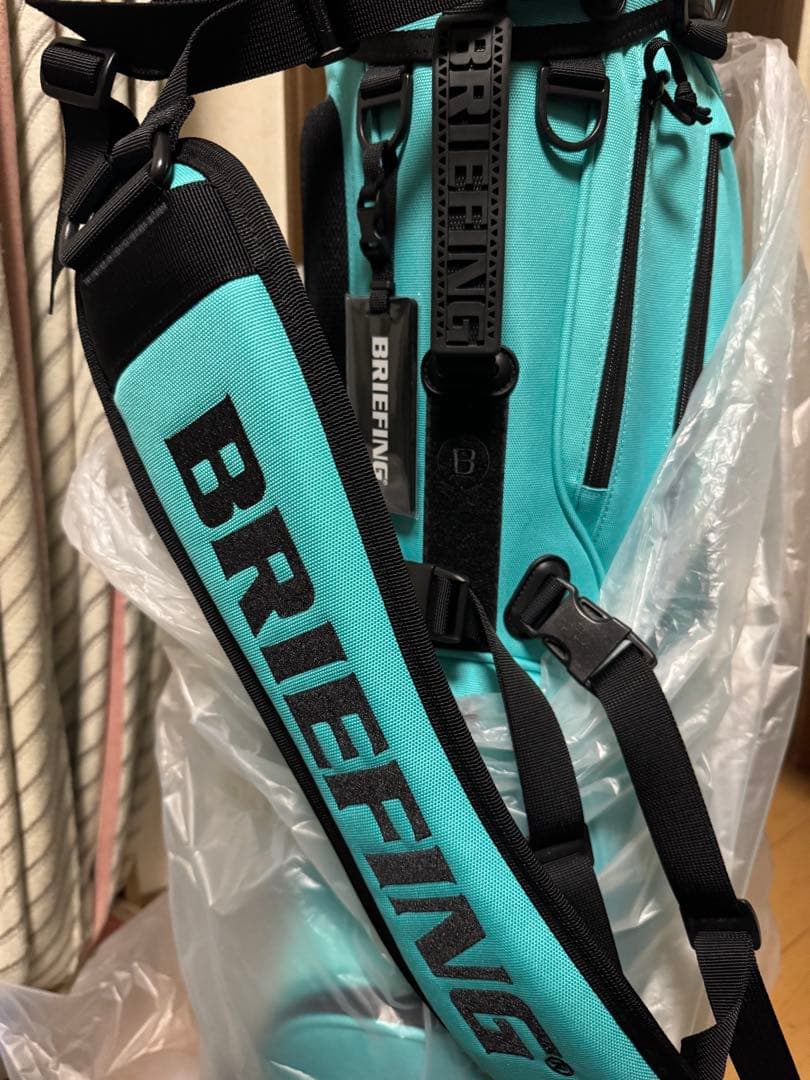 極美品 BRIEFING WIND AND SEA ミントブルー キャディバッグ