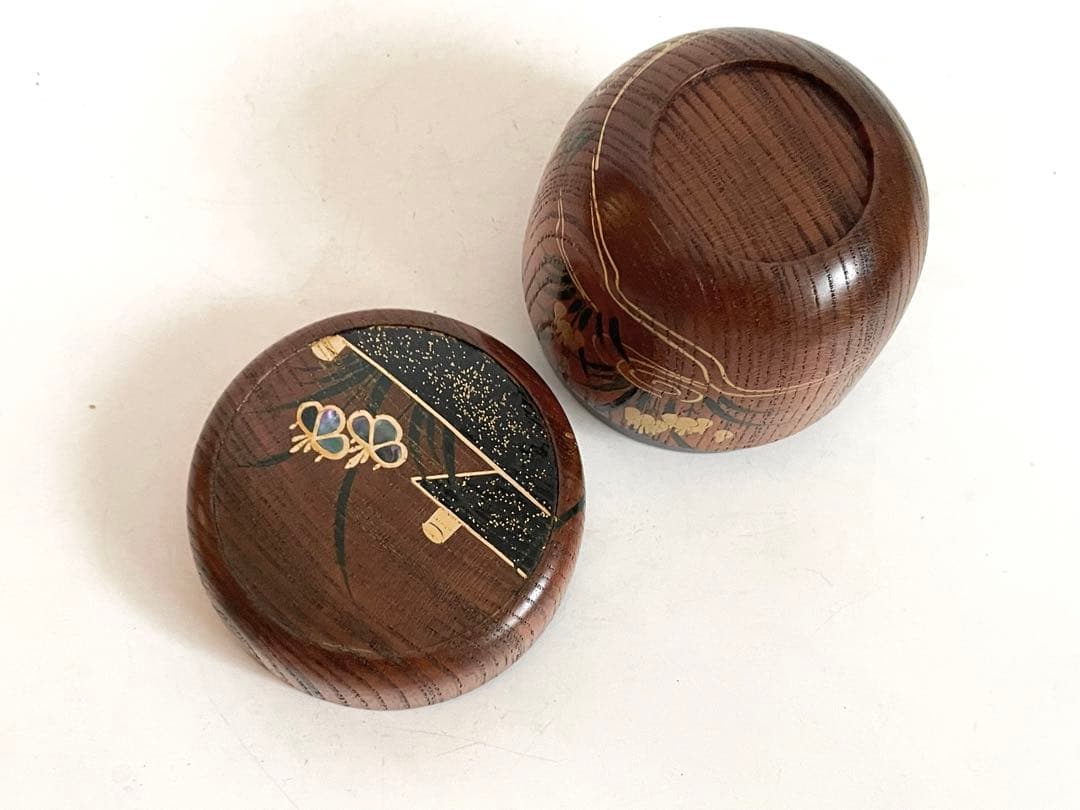 茶道具　筑紫筑良　欅摺漆八橋　大棗　棗　茶入　桔梗　螺鈿　蒔絵　共箱