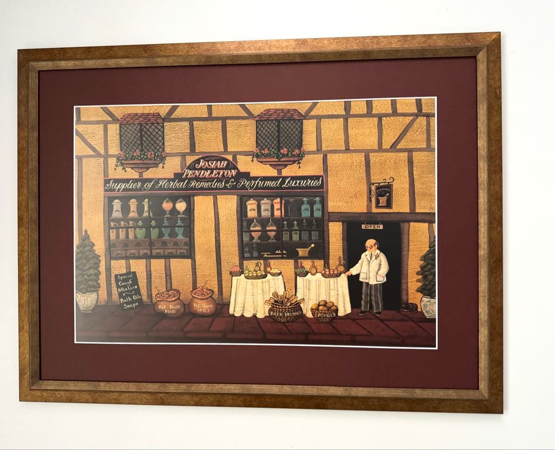 アンティーク 雑貨屋 アート レトロ ポスター（大）絵画 （B）