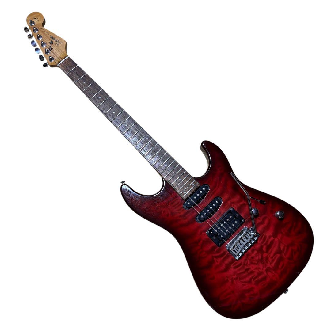 【良品】Squier STG-38 Stage Caster キルトメイプル