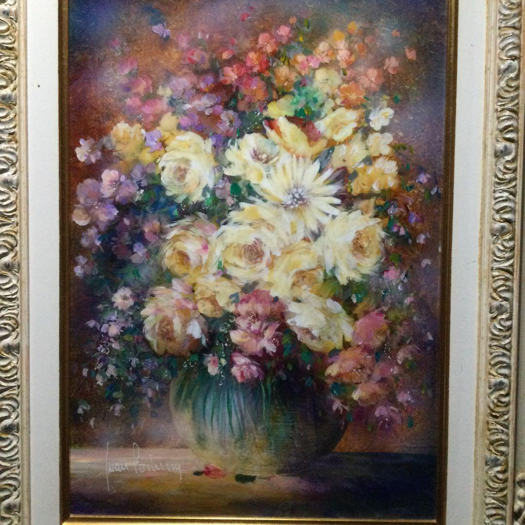 絵画 花絵 コーティング加工 G170