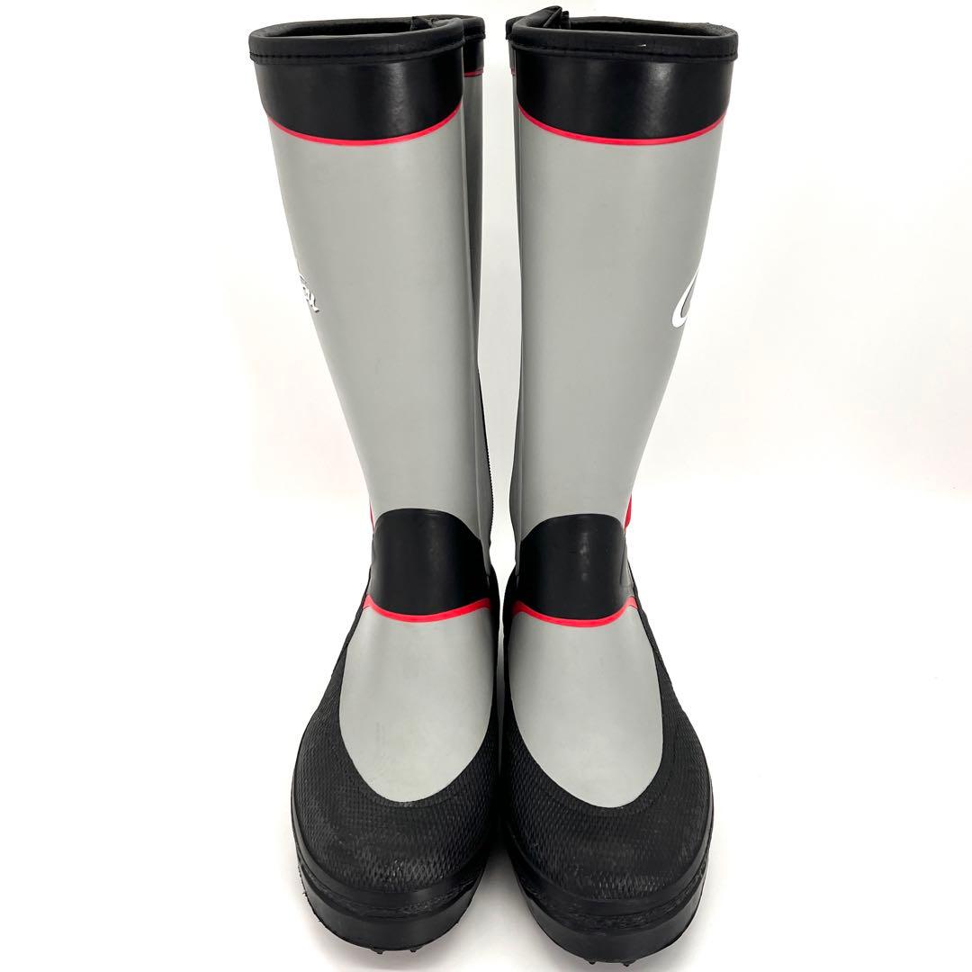 【美品】がまかつ　フェルトスパイクブーツ　グレー×ブラック Lサイズ