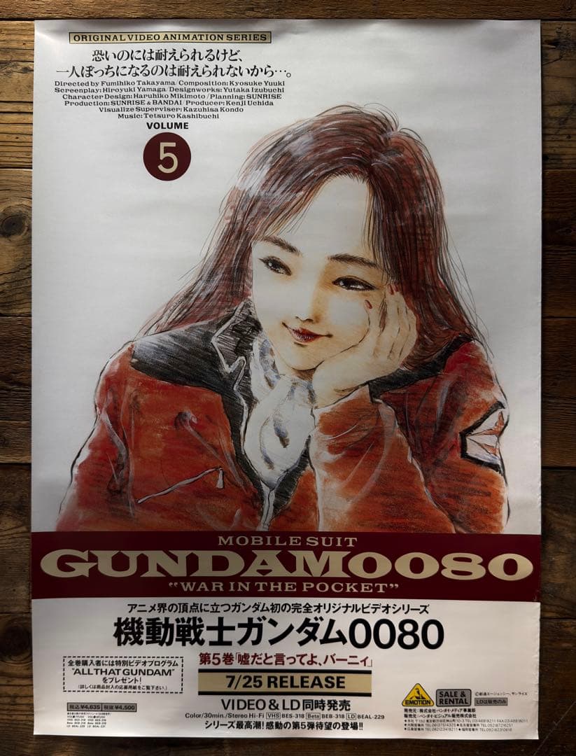 【非売品•5枚セット】　機動戦士ガンダム0080 ポケットの中の戦争　ポスター