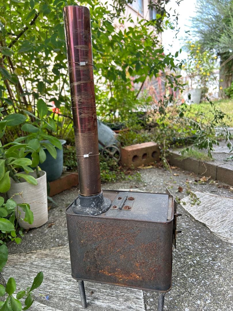卓上　薪ストーブ 煙突付き