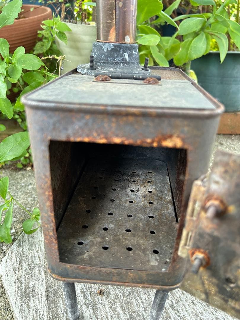 卓上　薪ストーブ 煙突付き